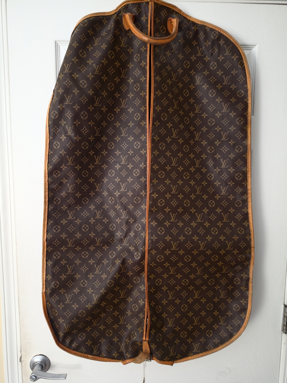 Louis Vuitton Brown Monogram Garment Bag with Tan Trim